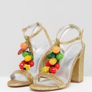 ASOS glitter fruit shoes
